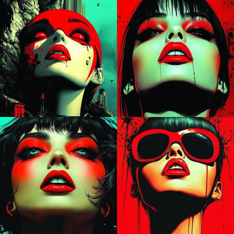 High Contrast Urban Colors - Midjourney style sref code