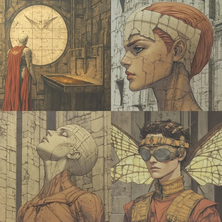 Earthy Monochrome Illustrative Style - Midjourney style sref code