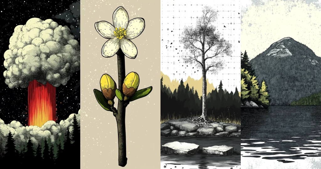 High Contrast Natural Scenes - Midjourney style sref code