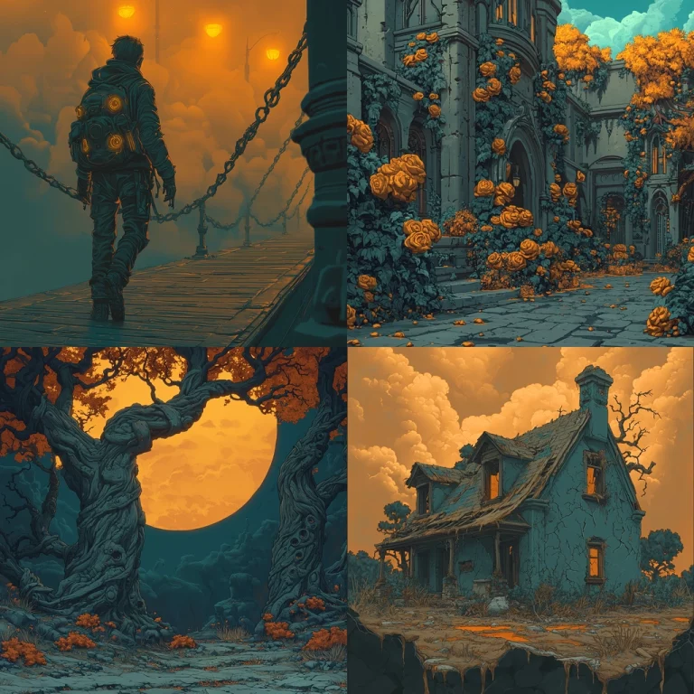 Dusky Orange Glow - Midjourney style sref code