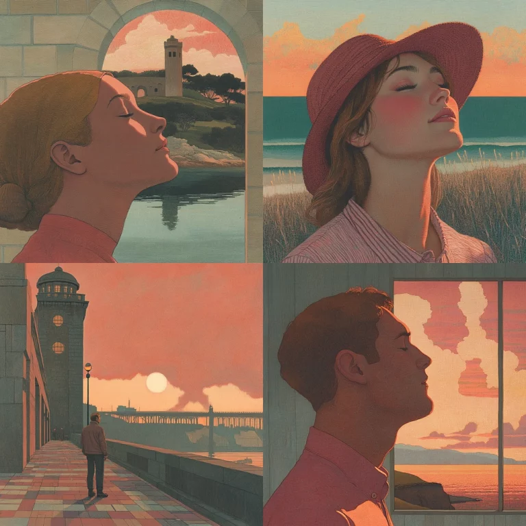 Warm Sunset Illustration - Midjourney style sref code