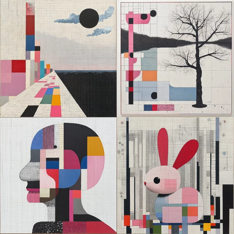 Geometric Color Blocking - Midjourney style sref code