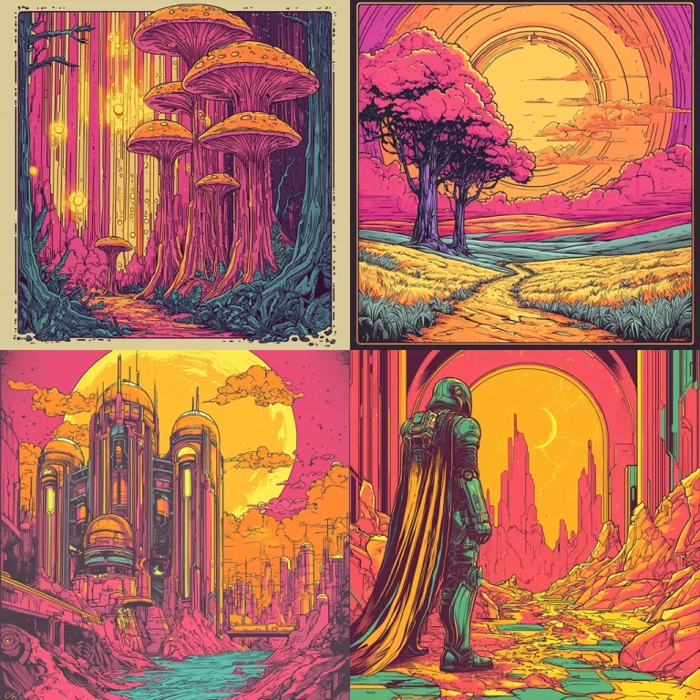 Vivid Neon Surrealism - Midjourney style sref code