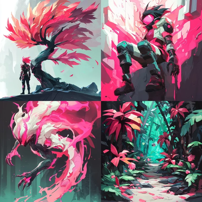 Vibrant Cyberpunk Flora Dynamics - Midjourney style sref code