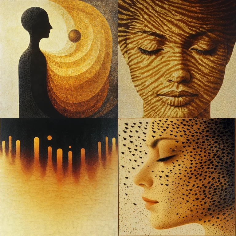 Golden Brown Textured Gradient - Midjourney style sref code