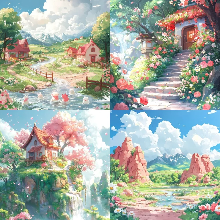 Bright Pastoral Tranquil Scene - Midjourney style sref code