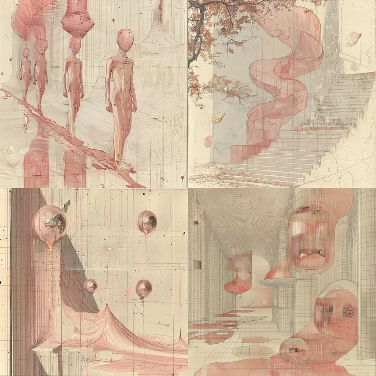 Pinkish Hue with Grid Texture - Midjourney style sref code