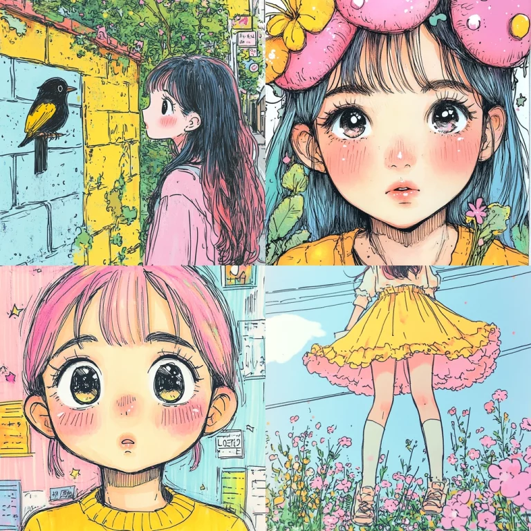 Vibrant Manga Expressionism - Midjourney style sref code