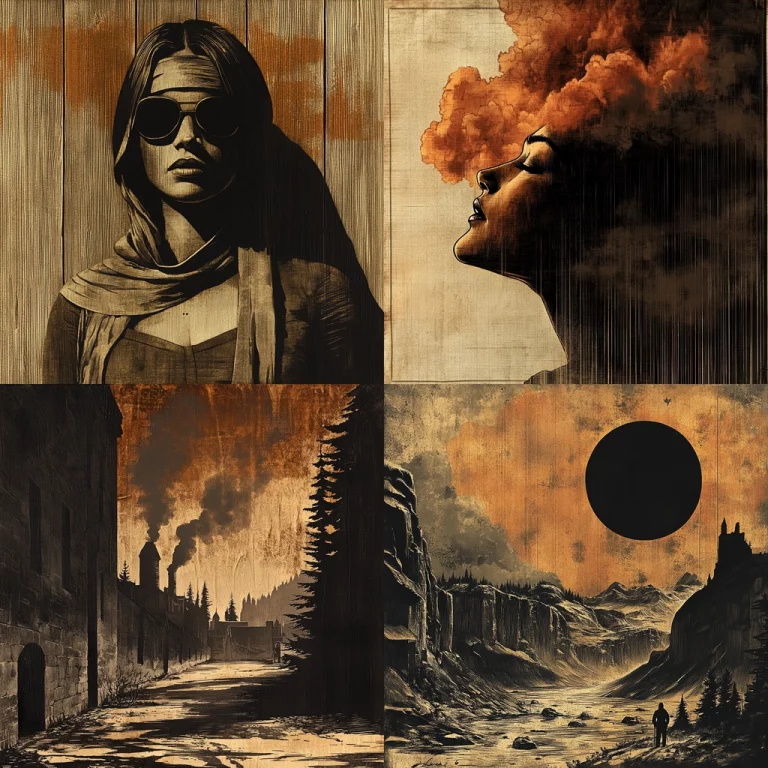 Sepia Shadow Contrast - Midjourney style sref code