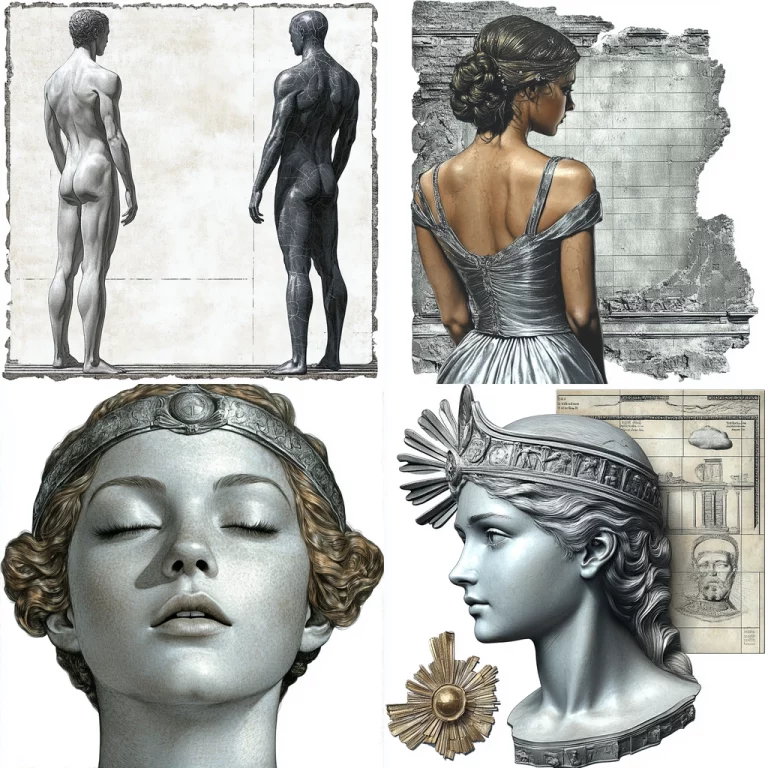 Detailed Metallic Textures - Midjourney style sref code