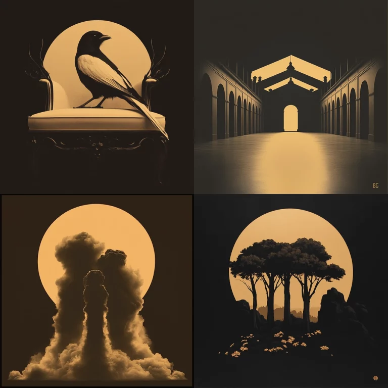 Warm Sepia Silhouette - Midjourney style sref code