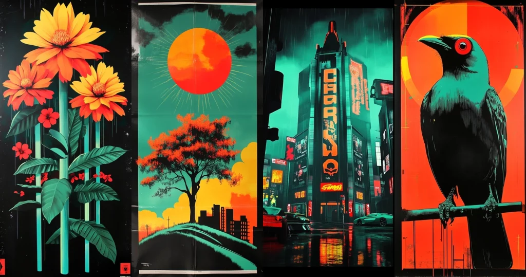 Vivid Urban Neon Contrast - Midjourney style sref code