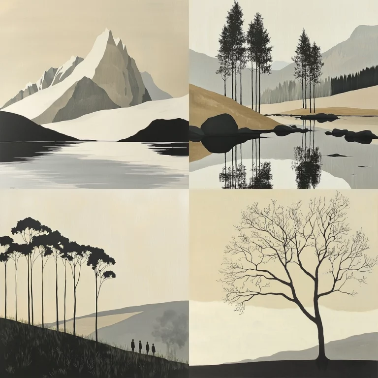 Minimalist Natural Scenes - Midjourney style sref code