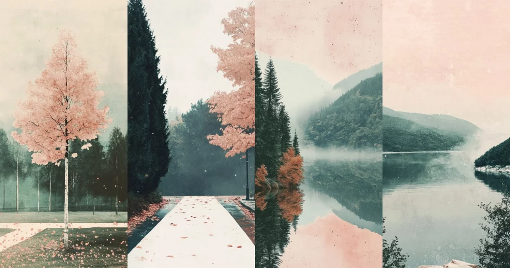 Muted Pastel Landscape - Midjourney style sref code