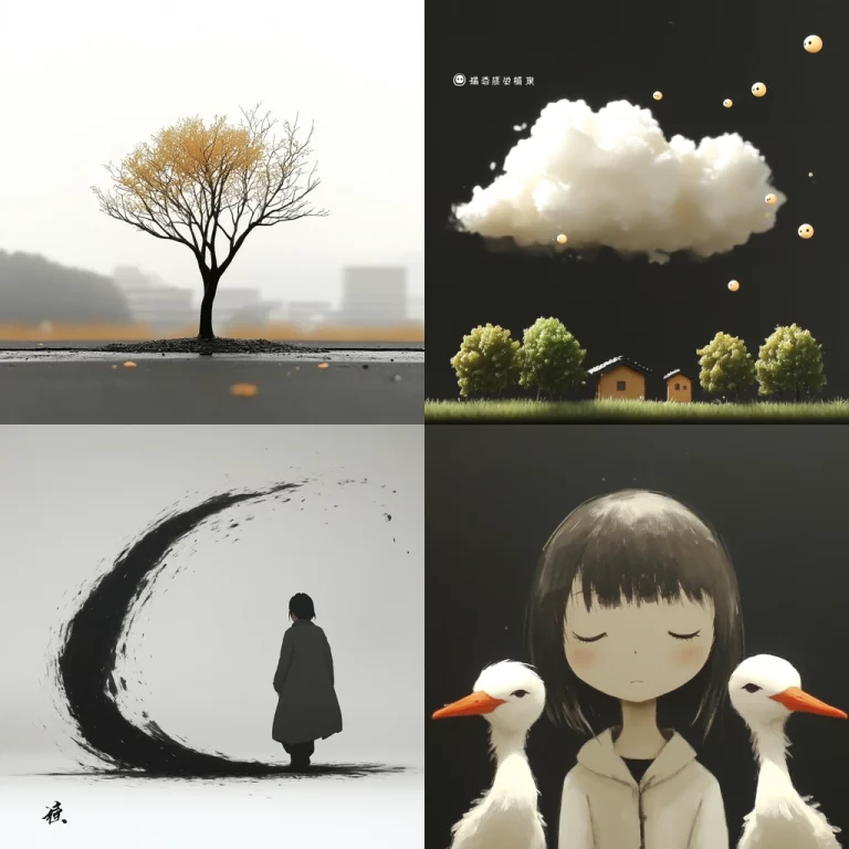 Monochrome and Earthy Serenity - Midjourney style sref code