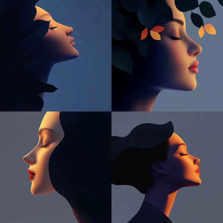 Silhouette Nocturnal Hue Play - Midjourney style sref code