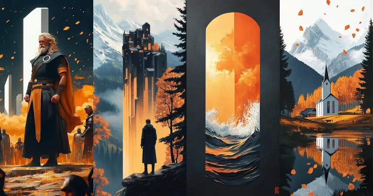 Vibrant Autumn Contrasts - Midjourney style sref code