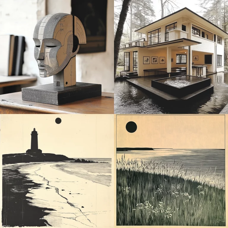 Monochrome Structural Modernism - Midjourney style sref code