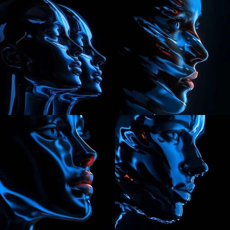 Reflective Metallic Surfaces - Midjourney style sref code