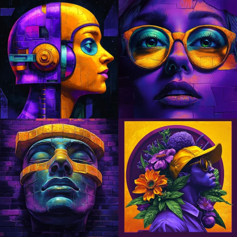 Vibrant Neo-Tech Fusion - Midjourney style sref code