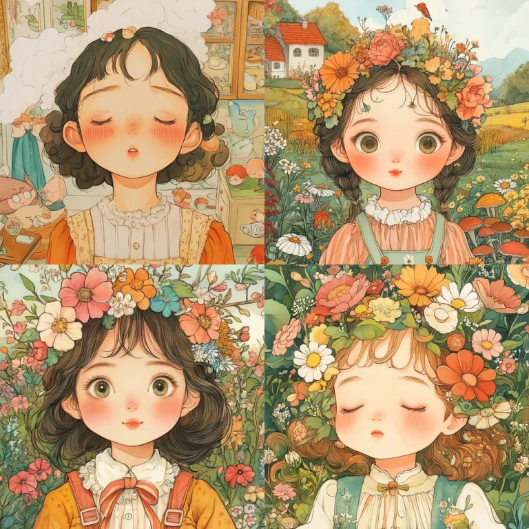 Floral Pastel Whimsy - Midjourney style sref code