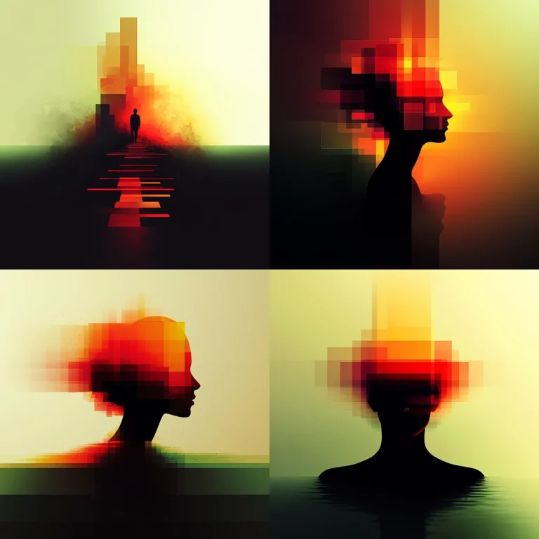 Pixelated Silhouette Glitch Art - Midjourney style sref code