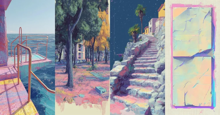 Pastel Coastal Dreamscape - Midjourney style sref code