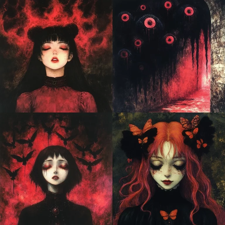 Dramatic Crimson Surrealism - Midjourney style sref code