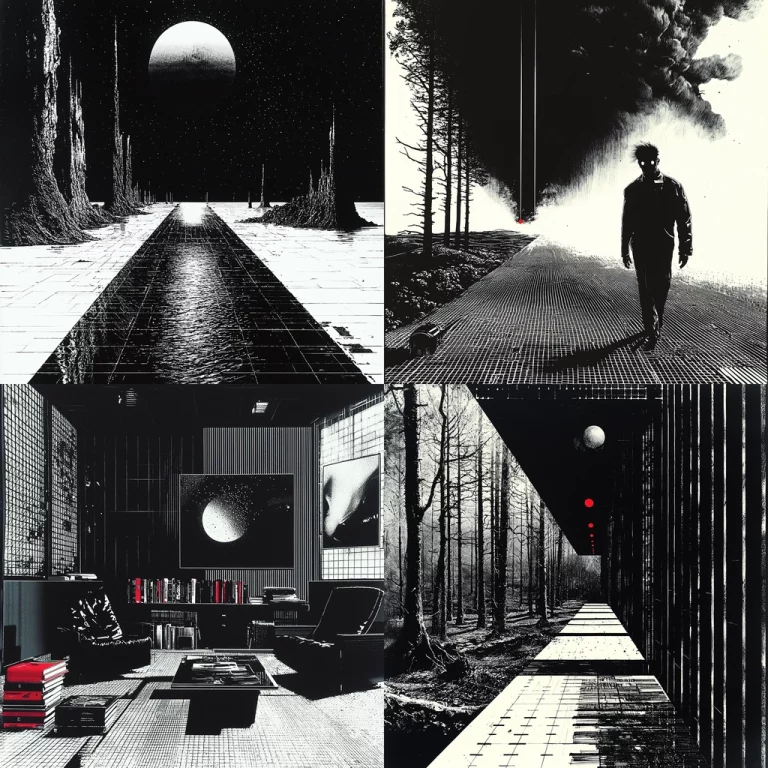 Monochrome Cosmic Shadows - Midjourney style sref code