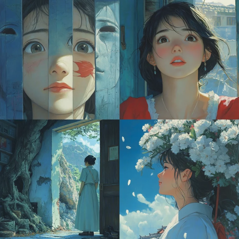 Realistic Soft Blue-Toned Scenes - Midjourney style sref code