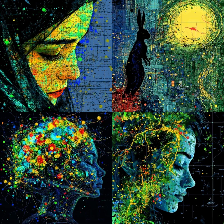 Neon Circuitry Portraiture - Midjourney style sref code