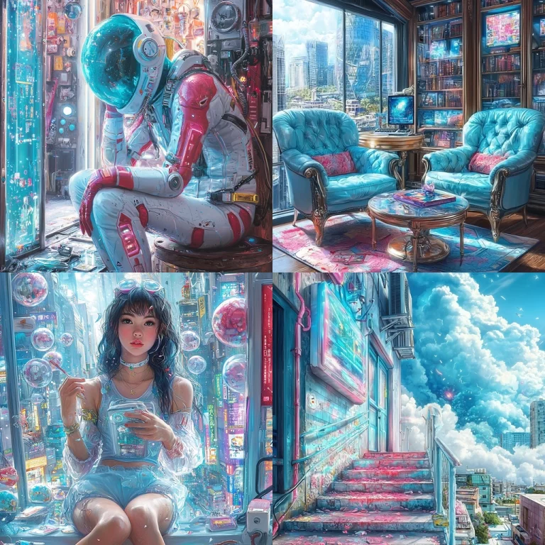 Vivid Cyberpunk Futurism - Midjourney style sref code