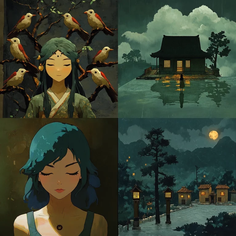 Muted Earth Tones with Green Hues - Midjourney style sref code