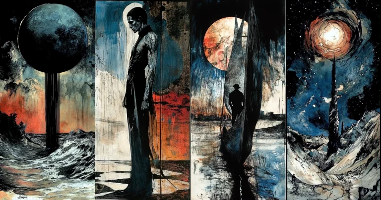 Moody Contrast Ink Expressions - Midjourney style sref code