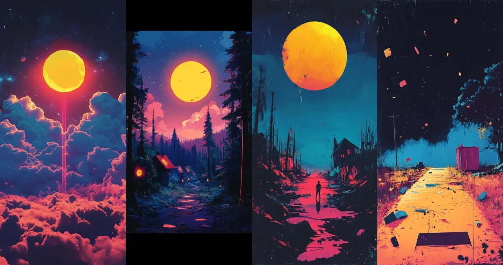 Cosmic Glow Urban Landscape - Midjourney style sref code