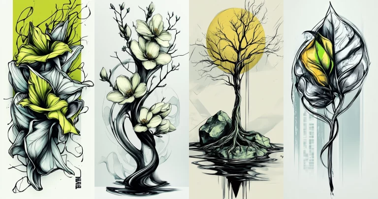 Black White Fusion Art - Midjourney style sref code