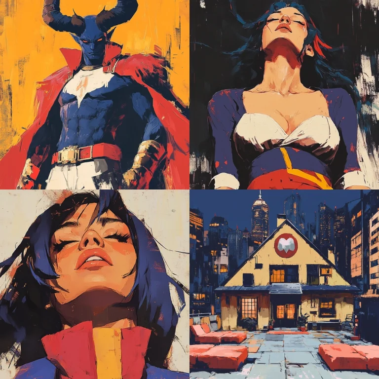 Bold Comic Colors with Urban Vibes - Midjourney style sref code