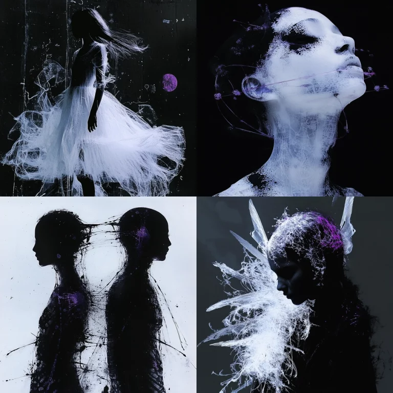 Ethereal Monochrome Contrast - Midjourney style sref code