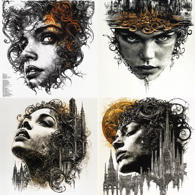 Ornate Gothic Architecture - Midjourney style sref code