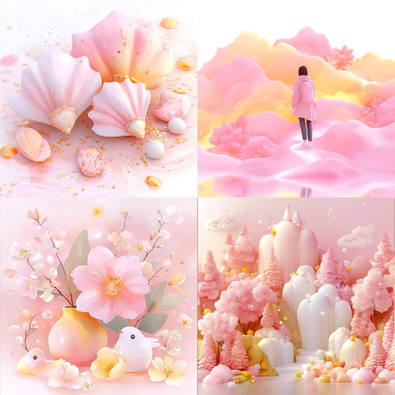 Soft Pink Dreamscape - Midjourney style sref code