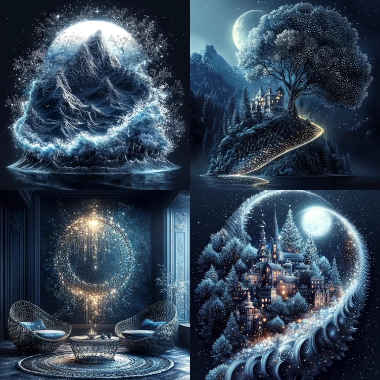 Moonlit Blue Sparkle - Midjourney style sref code