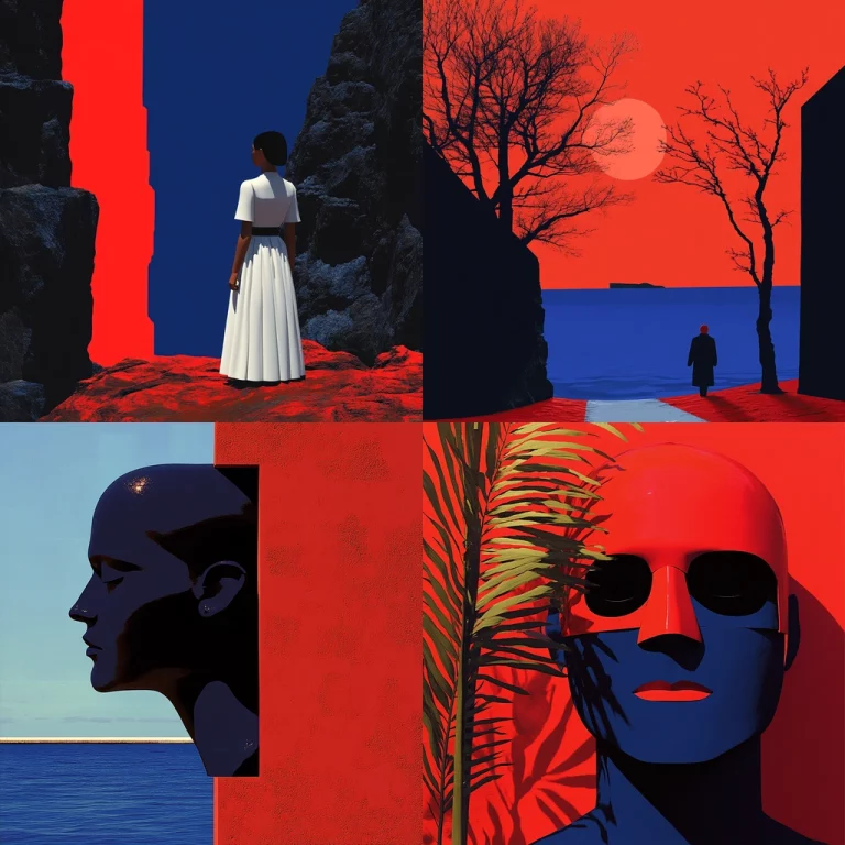 Vivid Contrast Minimalism - Midjourney style sref code