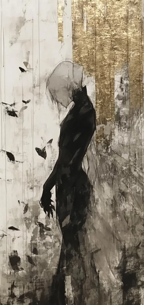 Golden Monochrome Forest - Minimalism