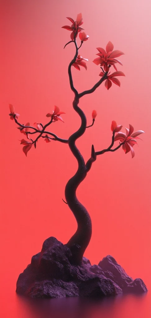 Psychedelic Red Dreamscape - Surrealism