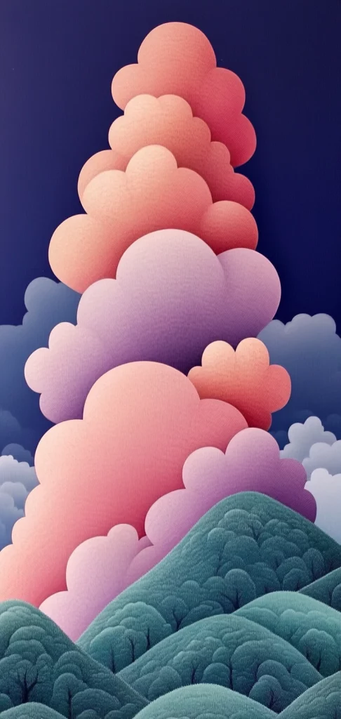 Gradient Lighting Pastel Hues - Illustration