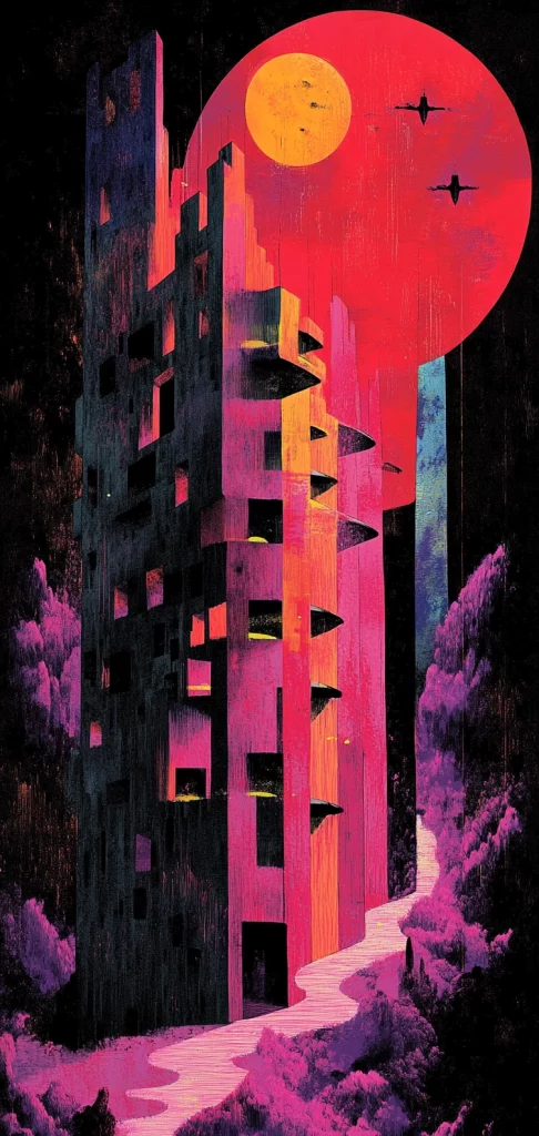 Vibrant Cosmic Contrast - High Contrast