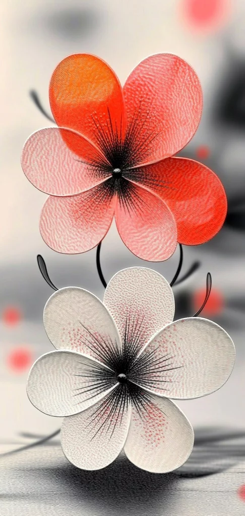 Crimson and Gray Landscapes - Natural