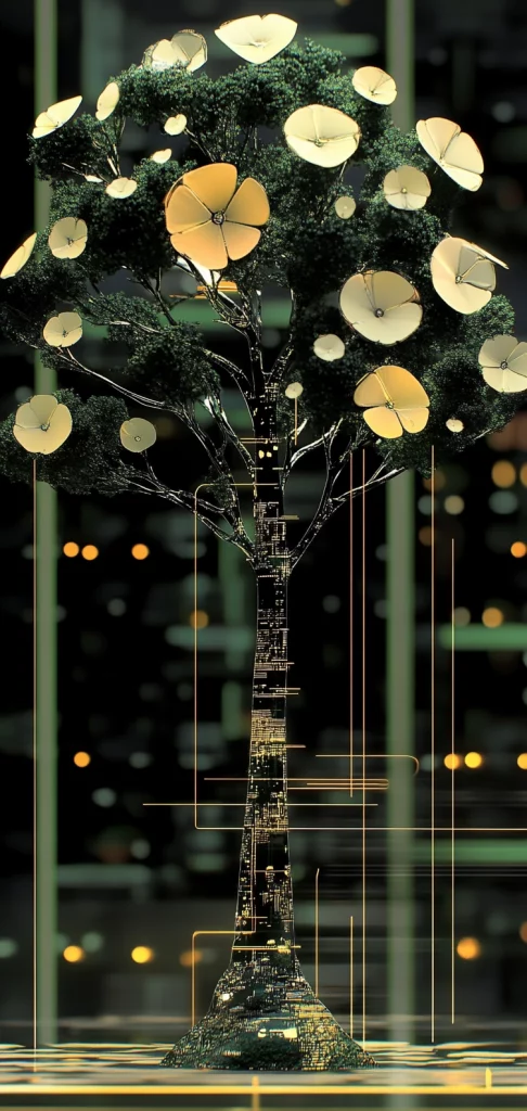 Fluorescent Gold and Green - High Contrast