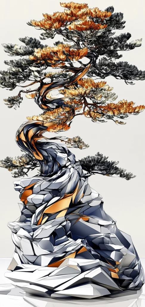 Metallic Autumn Abstraction - Abstract Art