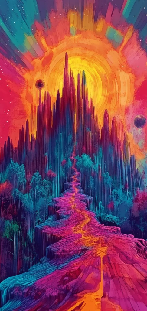 Vibrant Prismatic Illumination - Fluorescent Effect